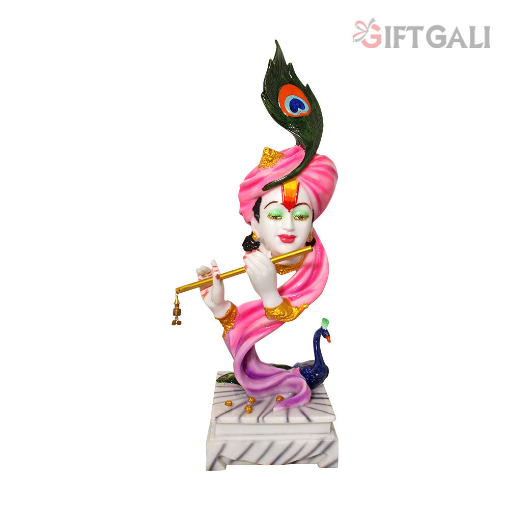 Modern Art Flute Krishana Statue Showpiece Marble 60 cm G57X1351WPCGX