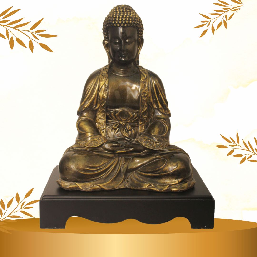 Samadhi Buddha Statue Gift Item Bronze Antique 33 cm-G57W1091BBAGX