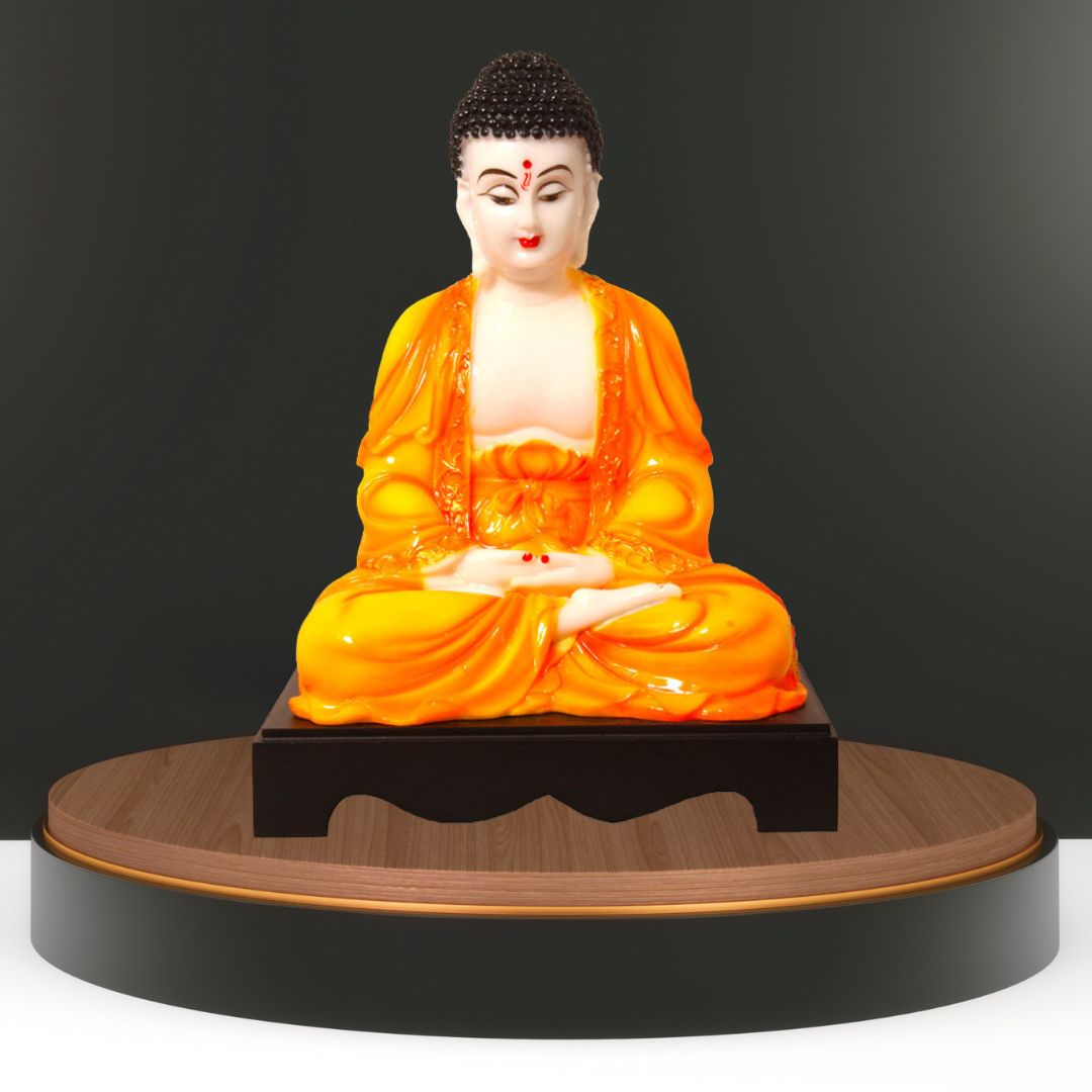 Samadhi Buddha Statue Gift Item Marble Look 33 cm-G57W1091WOCGX