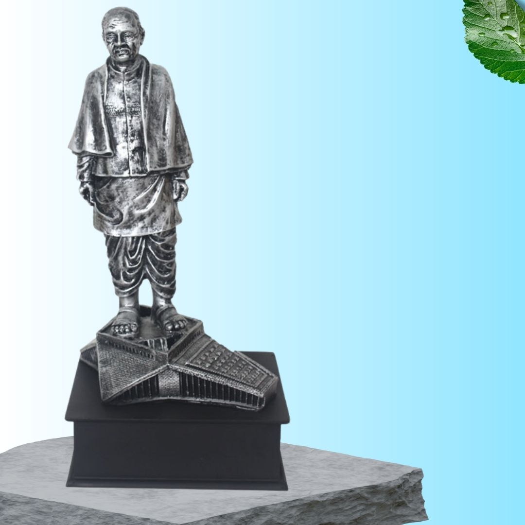 Sardaar Patel Statue Of Unity Showpiece Silver Antique 38 cm-G57W1171SSAGX