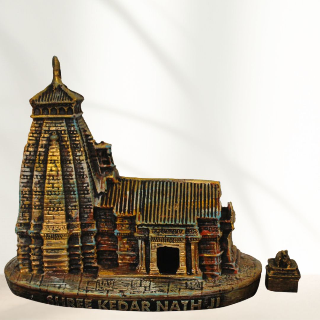 Shree Kedarnath Mandir Statue Golden 18 cm-G57X1142GGNGX