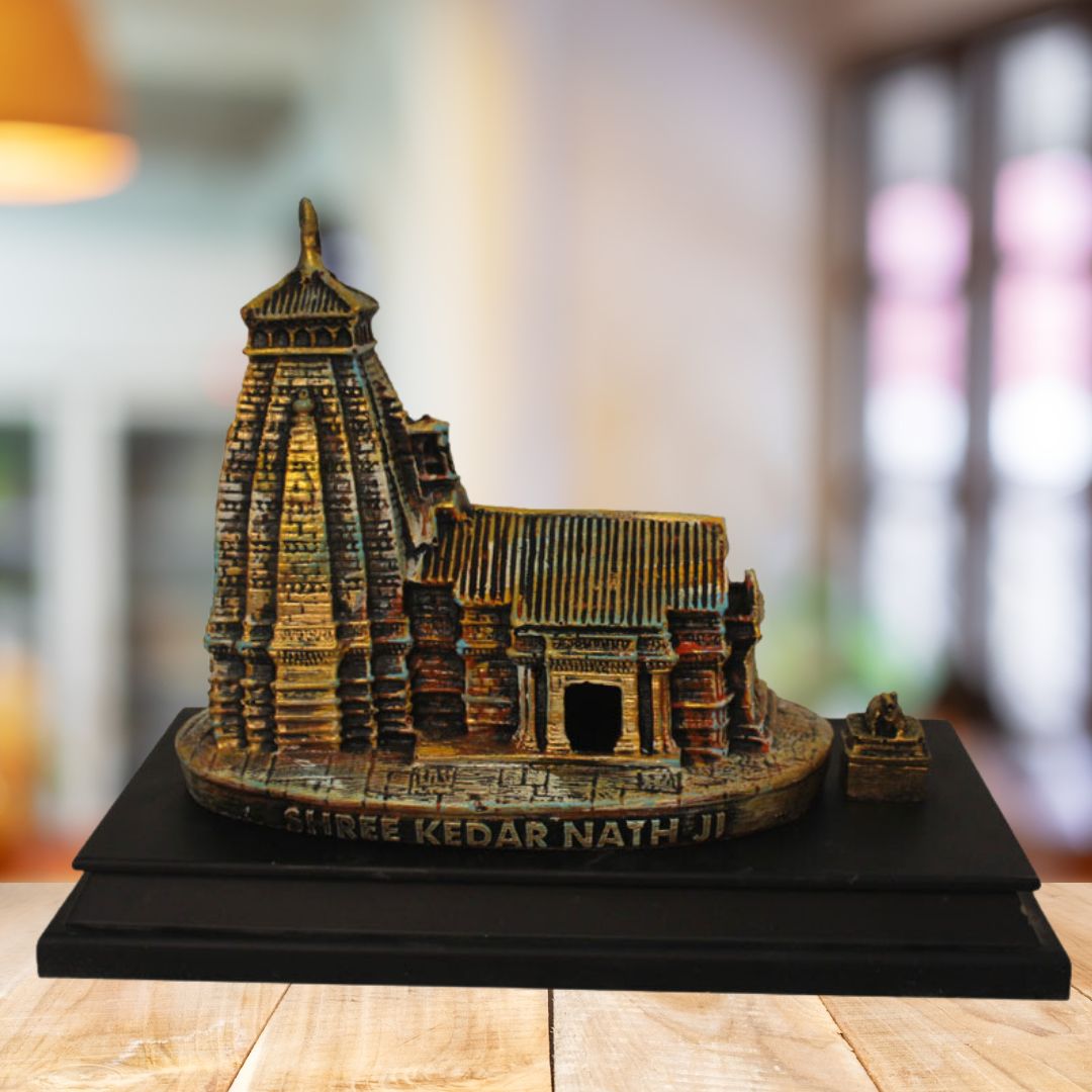 Shree Kedarnath Temple Monument For Gift Golden 25 cm-G57W1142GGNGX