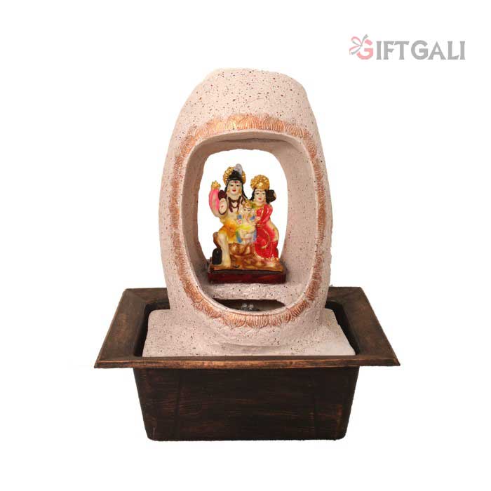 Tabletop Shiv Parivaar Water Fountain 41 cm G57X0529PCDMX-67X0036M