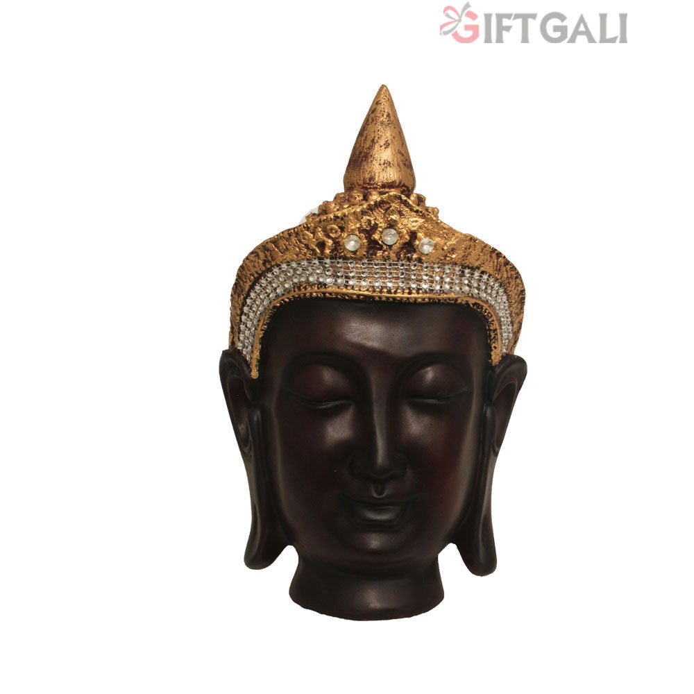 Taj Buddha Face Statue Brown Golden 30 cm-G57X1065AGNMZ