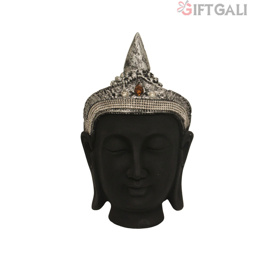 Taj Buddha Face Statue Glitter Matt Finish 30 cm-G57X1065KSGMZ