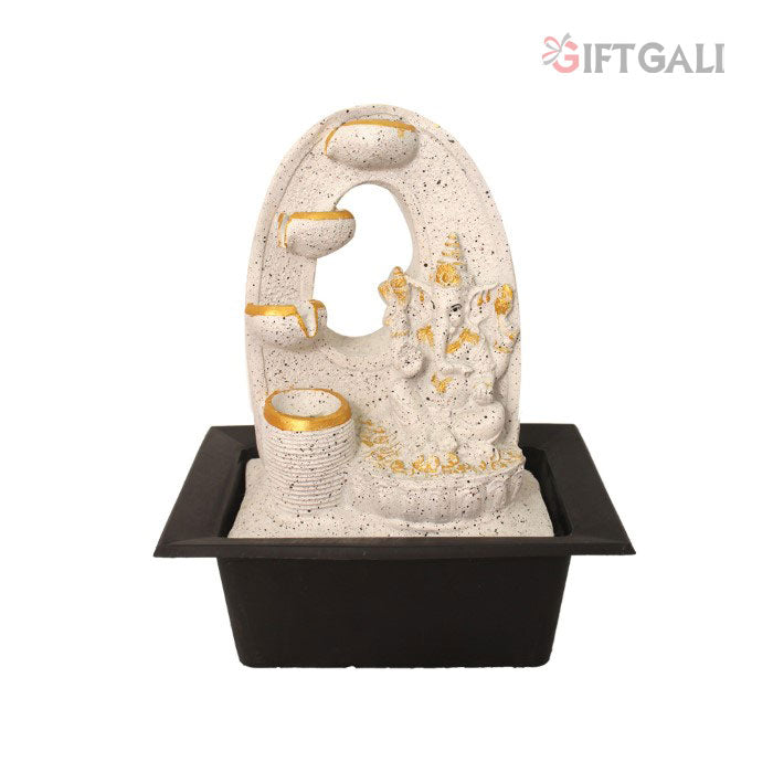 White Dotted Ganesha fountain 40 cm G57X0194WGDMX